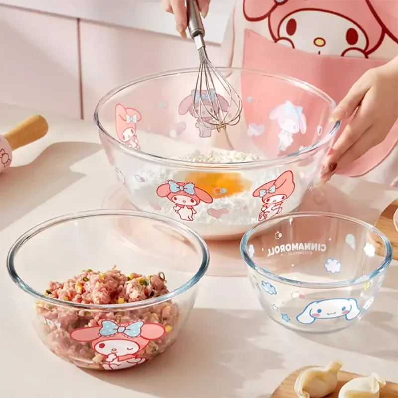 Мультяшная Милая Sanrio Melody Cinnamoroll стеклянная чаша для дома кухни углубление выпечки термостойкая стеклянная большая чаша
Мультяшная Милая Sanrio Melody Cinnamoroll стеклянная чаша для дома кухни углубление выпечки термостойкая стеклянная большая чаша