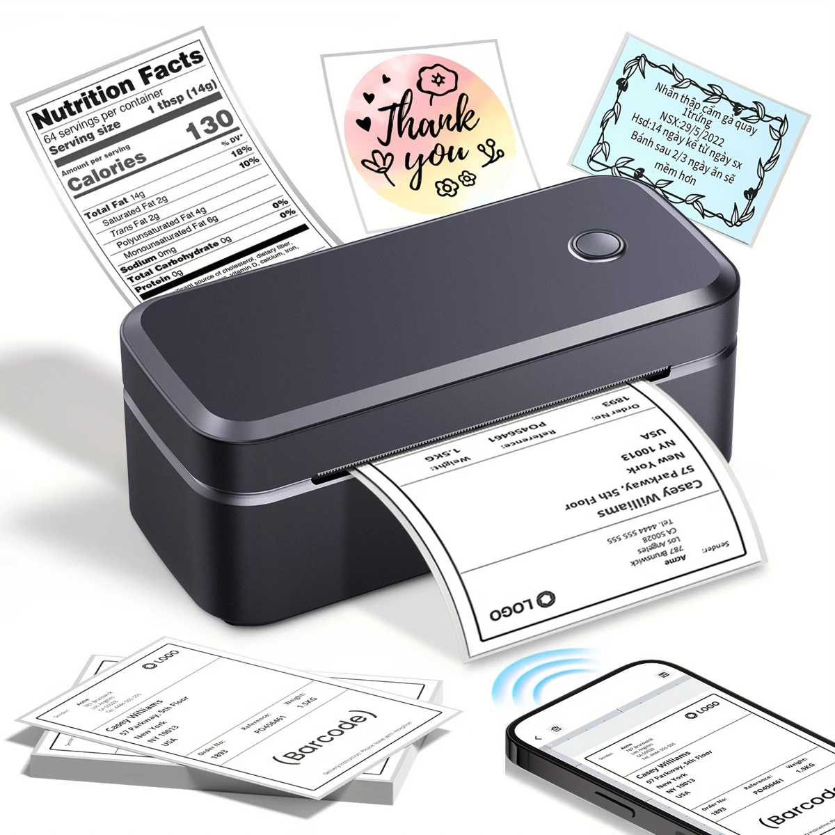Marklife X4 Wireless Portable Thermal shipping Label Printer 4x6 Mailing Package Printing Connection for Business And Office Use
Marklife X4 Wireless Portable Thermal shipping Label Printer 4x6 Mailing Package Printing Connection for Business And Office Use