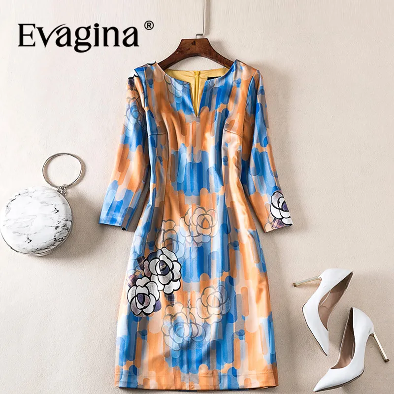 Evagina Fashion design Spring Summer Women's Three Quarter Sleeve Printing Commuter Office Lady Cotton Mini Dresses
Evagina Fashion design Spring Summer Women's Three Quarter Sleeve Printing Commuter Office Lady Cotton Mini Dresses