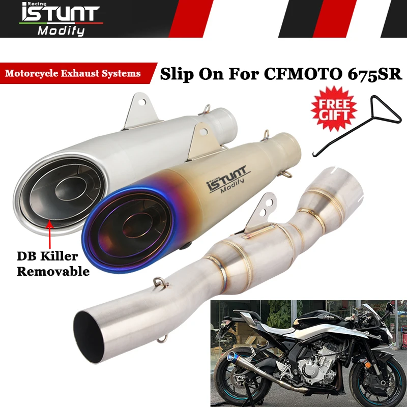 Мотоциклетные выхлопные системы побега, надеваемые для CFmoto CF675SR NK 675SR 2024 2025, боковой ряд, труба, глушитель DB Killer, глушитель
Мотоциклетные выхлопные системы побега, надеваемые для CFmoto CF675SR NK 675SR 2024 2025, боковой ряд, труба, глушитель DB Killer, глушитель