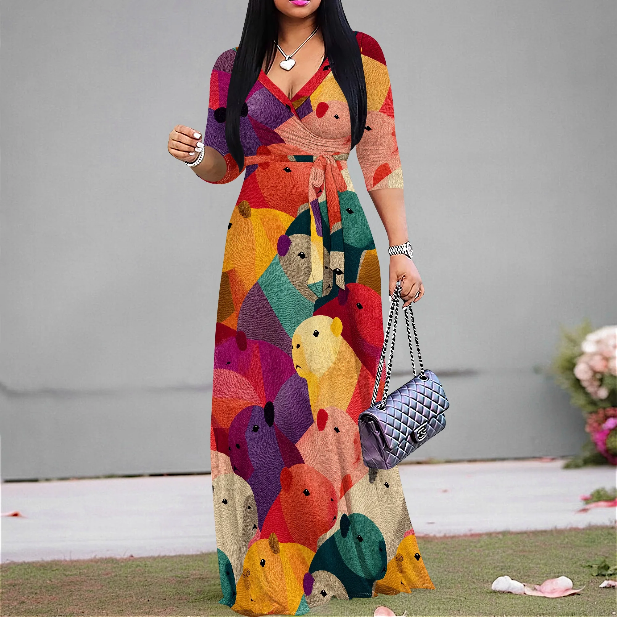Colorful Guinea Pig Print Maxi Dress for Women S-3XL - Vibrant Abstract Design, Perfect for Fun Casual Wear
Colorful Guinea Pig Print Maxi Dress for Women S-3XL - Vibrant Abstract Design, Perfect for Fun Casual Wear