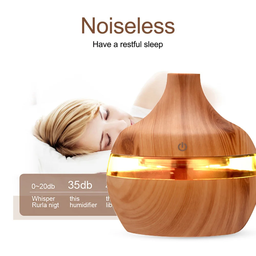 Electric Humidifier Essential Aroma Oil Diffuser Ultrasonic Wood Grain Air Humidifier Mini Mist Maker LED Light for Home
Electric Humidifier Essential Aroma Oil Diffuser Ultrasonic Wood Grain Air Humidifier Mini Mist Maker LED Light for Home