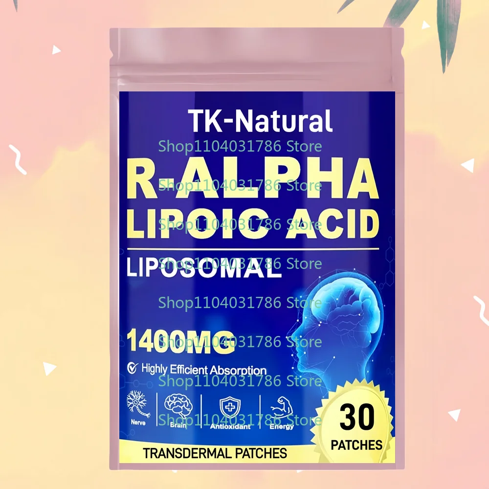 30 Patches R-Alpha Lipoic Acid Transdermal Patches with L-Carnitine, NAC & B-Complex Antioxidant for Nerve, Brain, Energy
30 Patches R-Alpha Lipoic Acid Transdermal Patches with L-Carnitine, NAC & B-Complex Antioxidant for Nerve, Brain, Energy