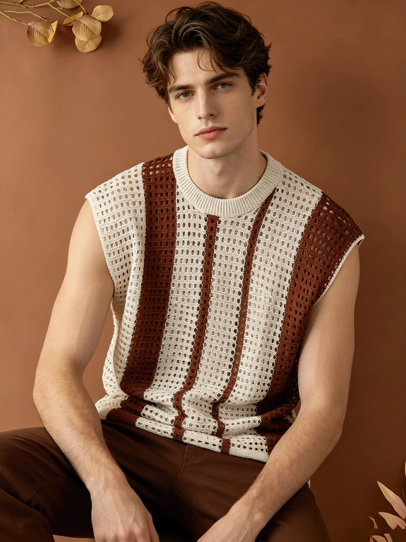 Men Hollow Out Knitted Vest Striped Sleeveless Sweater Casual Loose Knit Tank Tops 2026 Summer Beach Cover Up Streetwear
Men Hollow Out Knitted Vest Striped Sleeveless Sweater Casual Loose Knit Tank Tops 2026 Summer Beach Cover Up Streetwear