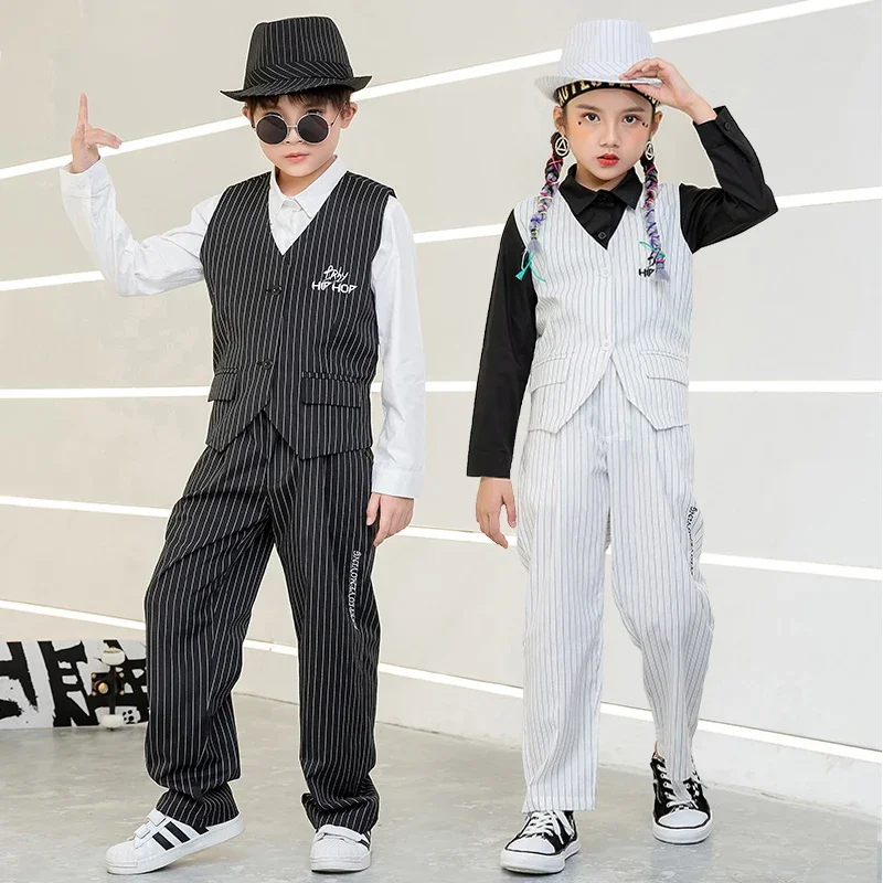 Jazz Dance Clothing Children Black Casual Suit White Pants Boys Street Dance Stage Costume Hip Hop Performance Clothes
Jazz Dance Clothing Children Black Casual Suit White Pants Boys Street Dance Stage Costume Hip Hop Performance Clothes
