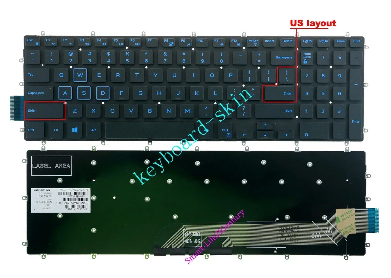 New US Keyboard No-backlit blue font For Dell G3 17(3779),G3 15(3590),G3 15(3579),G5 15(5587),G5 15(5590),G7(7590)(7588)(7790)
New US Keyboard No-backlit blue font For Dell G3 17(3779),G3 15(3590),G3 15(3579),G5 15(5587),G5 15(5590),G7(7590)(7588)(7790)