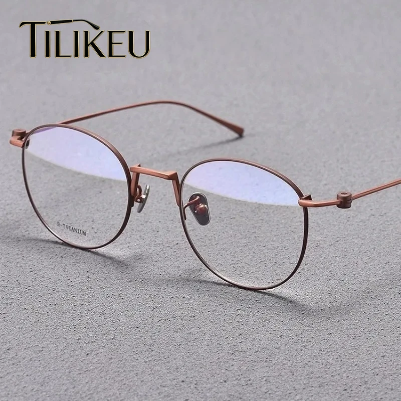 2026 Fashion Coffee Brown Pure Titanium Ultralight High-looks Women's Glasses Frame Trendy Retro Round Eyeframe Designer Eyewear
2026 Fashion Coffee Brown Pure Titanium Ultralight High-looks Women's Glasses Frame Trendy Retro Round Eyeframe Designer Eyewear