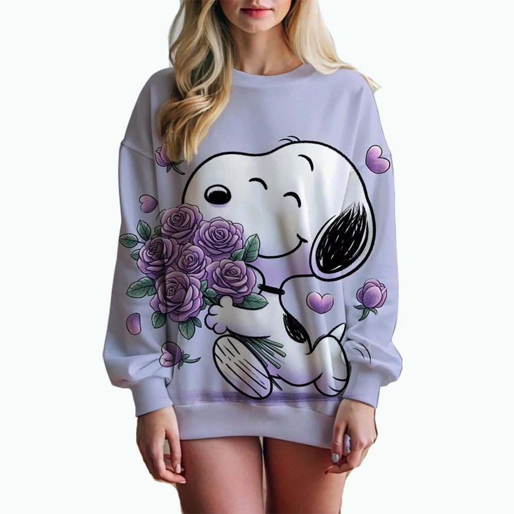 Women's Print Funny Cute Snoopy print Sweatshirts Crew Neck Loose Pullover Creative Long Sleeve Cartoon Trend Female Hoodie
Women's Print Funny Cute Snoopy print Sweatshirts Crew Neck Loose Pullover Creative Long Sleeve Cartoon Trend Female Hoodie