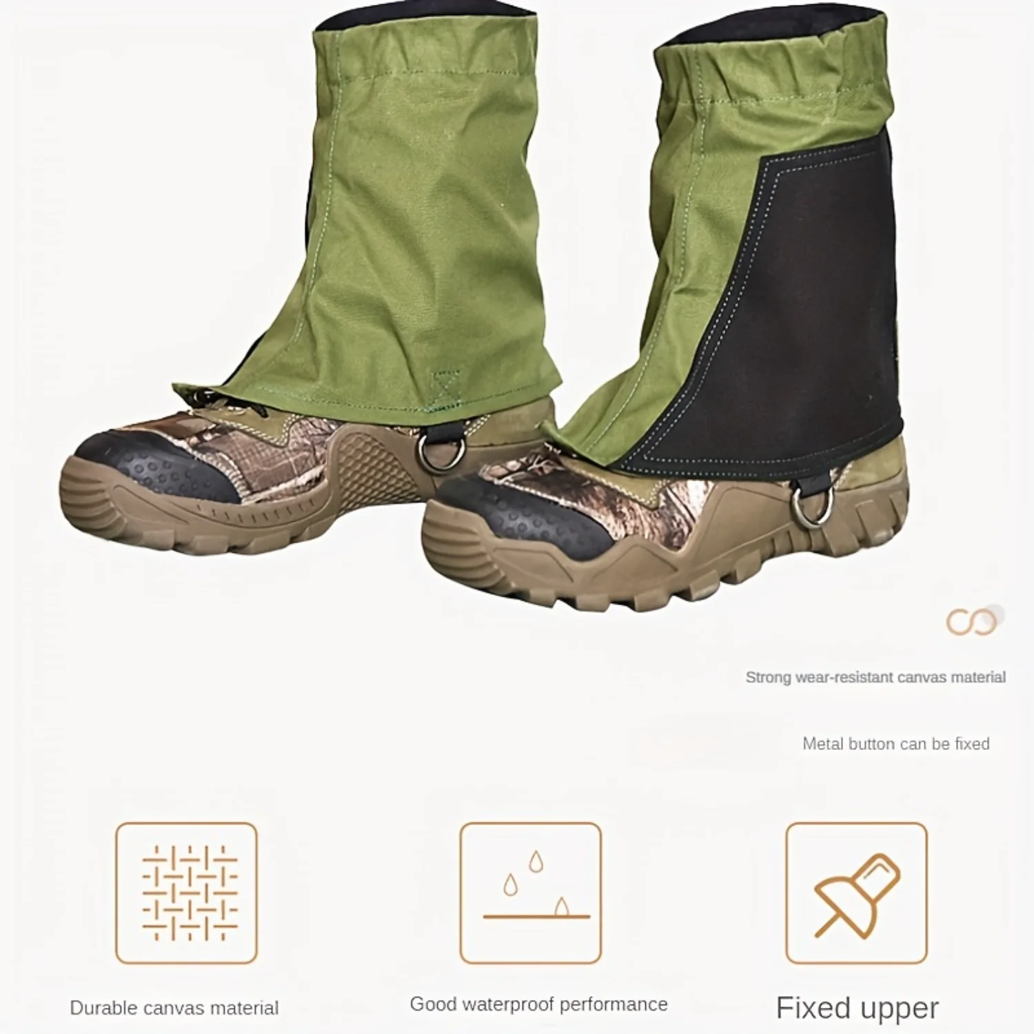 1 Pair Waterproof Ankle Gaiters with Drawstring Bag - Ideal for Hiking, Walking, Backpacking, Climbing
1 Pair Waterproof Ankle Gaiters with Drawstring Bag - Ideal for Hiking, Walking, Backpacking, Climbing