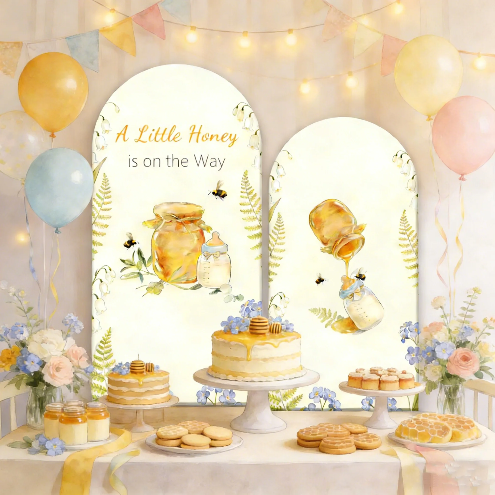 Двусторонний фон-арка Chiara для детского дня рождения и вечеринки в честь рождения ребенка, с дизайном «Медовые соты» и «Лимон»
Двусторонний фон-арка Chiara для детского дня рождения и вечеринки в честь рождения ребенка, с дизайном «Медовые соты» и «Лимон»