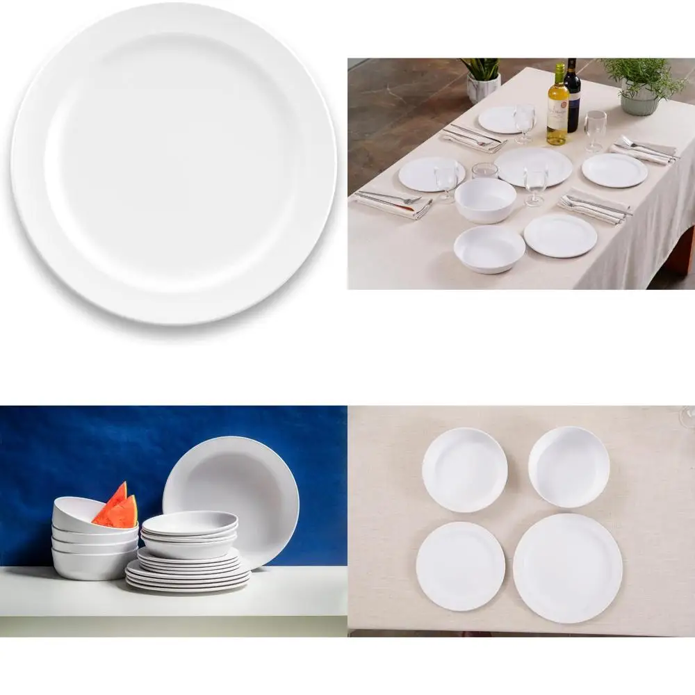 Shatterproof Melamine Dinner Plates, 10.5-inch, Matte White, Set of 6, Durable and Elegant for Everyday Use
Shatterproof Melamine Dinner Plates, 10.5-inch, Matte White, Set of 6, Durable and Elegant for Everyday Use