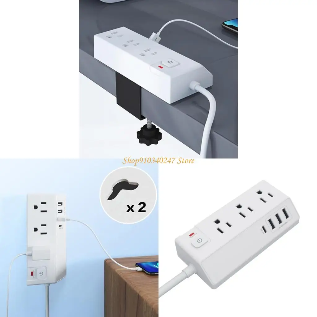 Q22A Portable Travel Essential Power Socket Flat Plug Extension Cord with 3 Outlets and 3xUSB Interfaces Including 1xUSB C
Q22A Portable Travel Essential Power Socket Flat Plug Extension Cord with 3 Outlets and 3xUSB Interfaces Including 1xUSB C