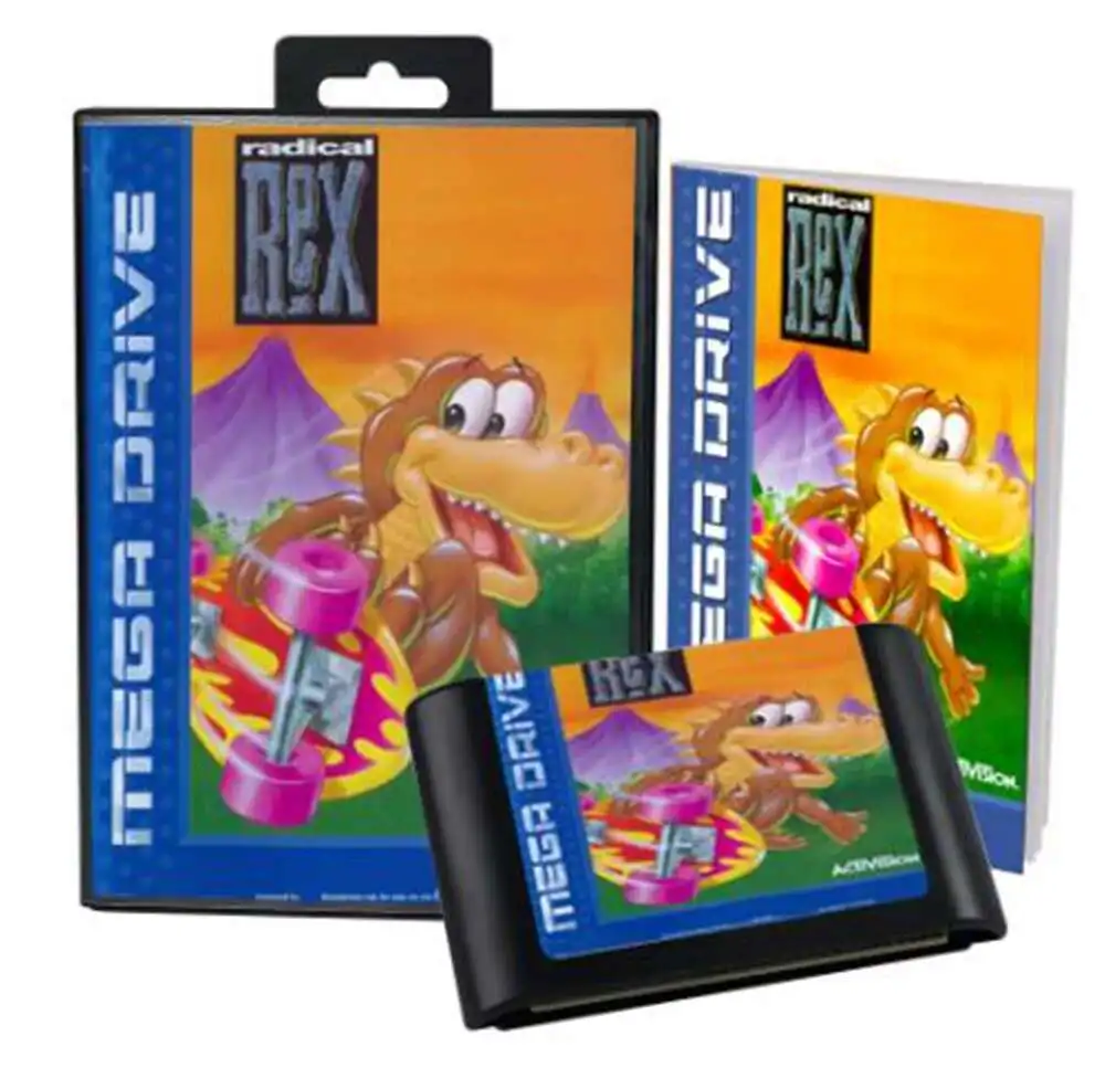 Radical Rex with Box and Manual for 16 Bit Sega MD Game Cartridge Megadrive Genesis System
Radical Rex with Box and Manual for 16 Bit Sega MD Game Cartridge Megadrive Genesis System
