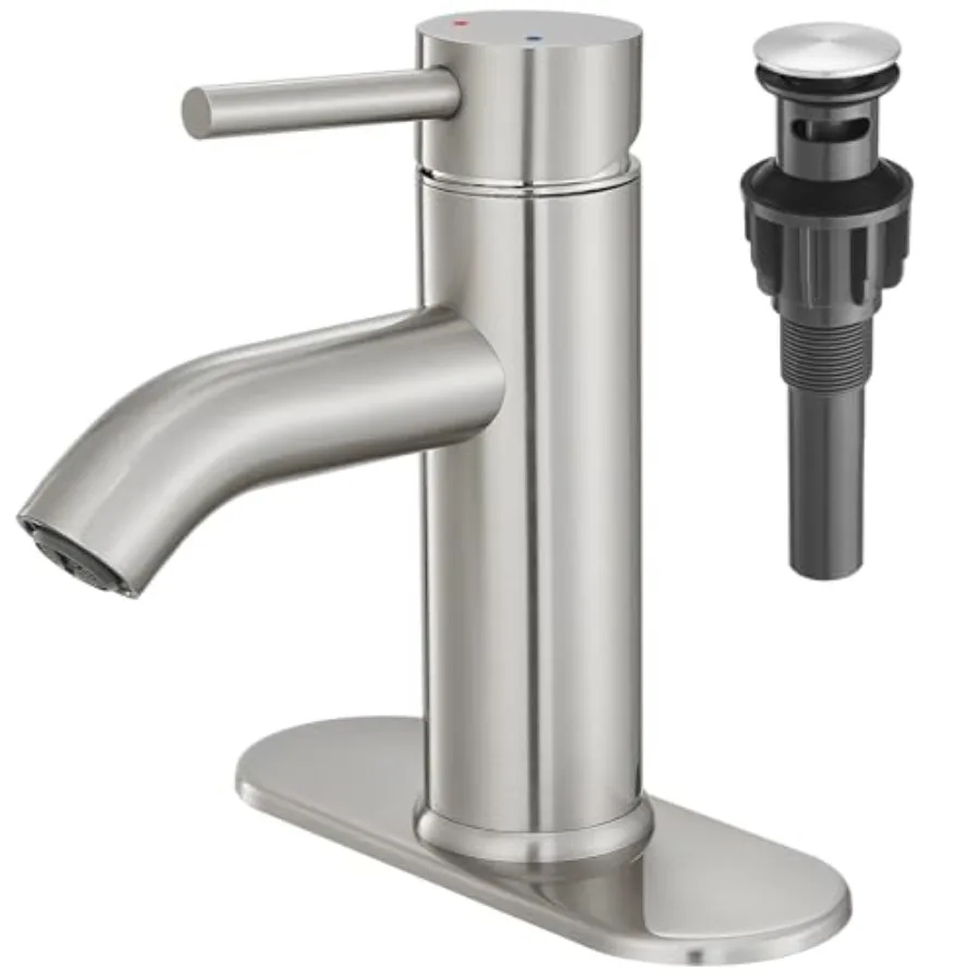 Bathroom Faucet Single Handle Bathroom Vanity Sink Faucet with Pop-up Drain, Rv Lavatory Vessel Faucet Basin Mixer Tap with Dec
Bathroom Faucet Single Handle Bathroom Vanity Sink Faucet with Pop-up Drain, Rv Lavatory Vessel Faucet Basin Mixer Tap with Dec