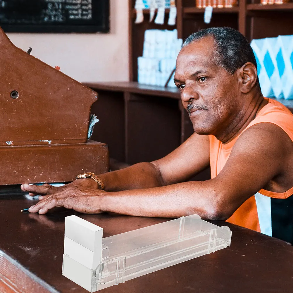 3pcs Automatic Cigarette Display Rack Transparent Auto-Push Holder For Shop Store Plastic Cigarette Dispenser Showcase Stand 
3pcs Automatic Cigarette Display Rack Transparent Auto-Push Holder For Shop Store Plastic Cigarette Dispenser Showcase Stand