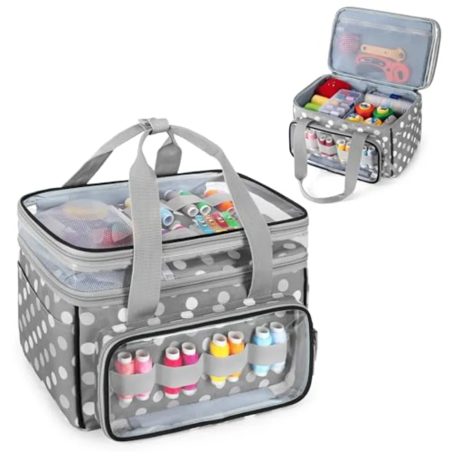 Double-Layer Sewing Storage Organizer with Transparent Compartment Large Sewing Organizer Bag with Detachable Divider for Sewin
Double-Layer Sewing Storage Organizer with Transparent Compartment Large Sewing Organizer Bag with Detachable Divider for Sewin