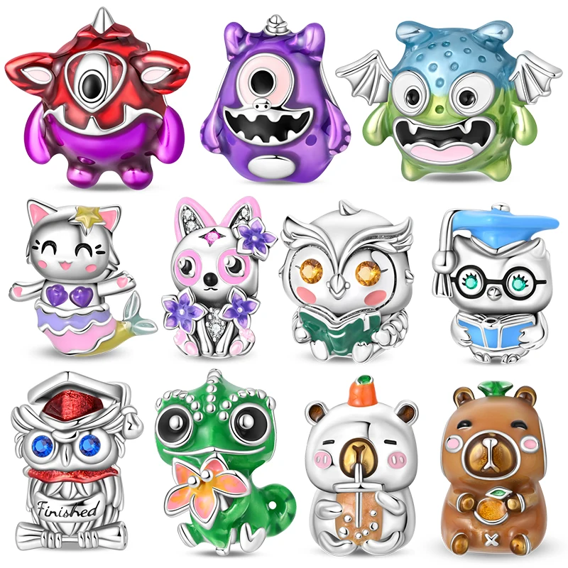 Original Charms 925 Silver Monsters And Cute Animals Charm Beads Fits 3mm Original Bracelet Necklace Womens DIY Jewelry Gift New
Original Charms 925 Silver Monsters And Cute Animals Charm Beads Fits 3mm Original Bracelet Necklace Womens DIY Jewelry Gift New