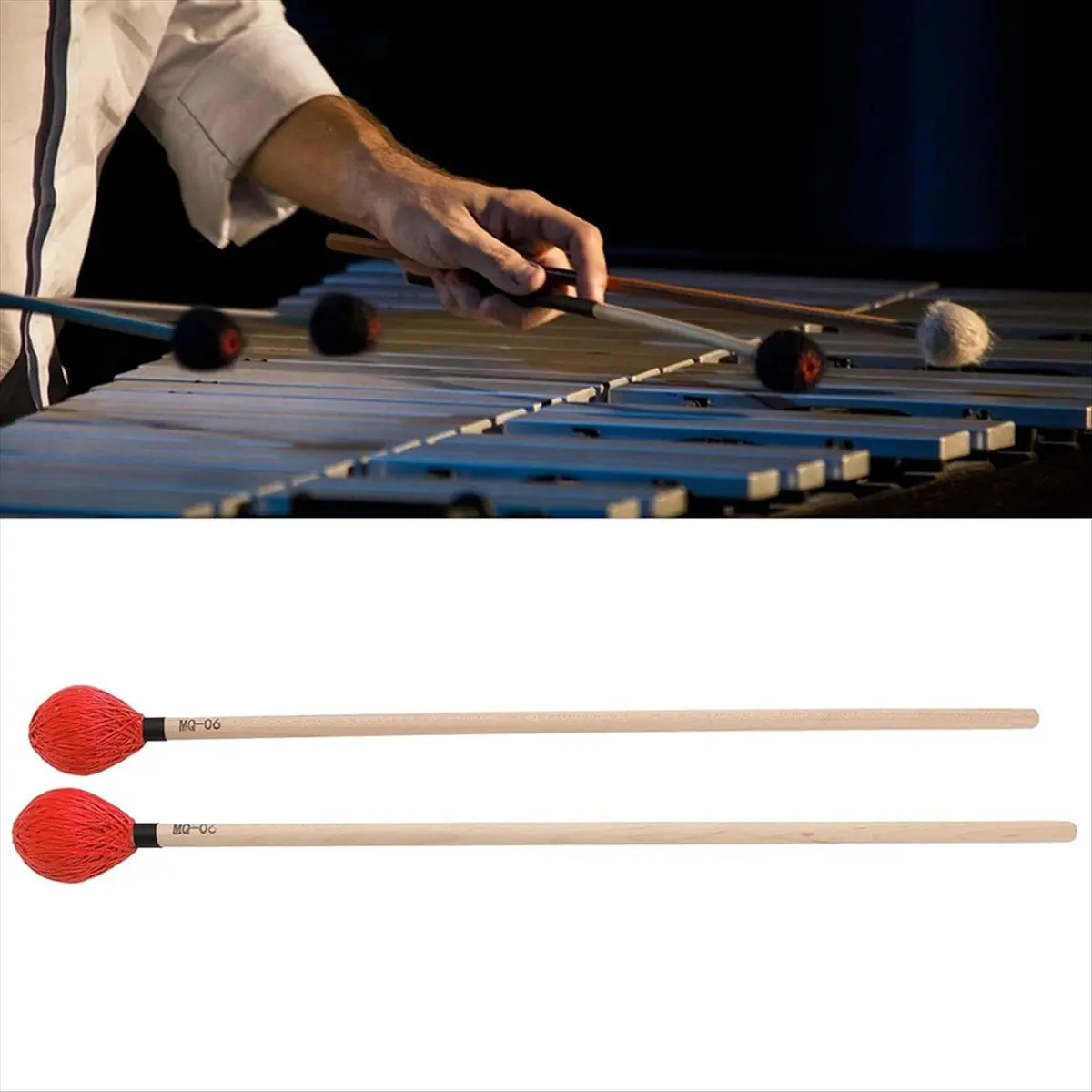 (A26M) 2PCS Marimba Mallets with Yarn Head & Maple Handle Keyboard Marimba Mallets for Percussion Enthusiasts
(A26M) 2PCS Marimba Mallets with Yarn Head & Maple Handle Keyboard Marimba Mallets for Percussion Enthusiasts