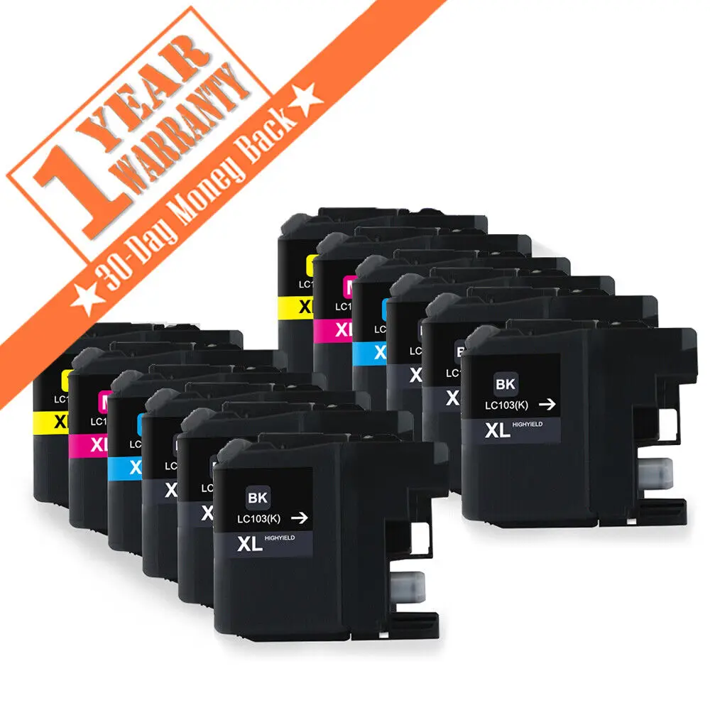 12PK LC103XL LC-103 Ink Cartridges for Brother MFC-J470DW MFC-J475DW MFC-J870DW
12PK LC103XL LC-103 Ink Cartridges for Brother MFC-J470DW MFC-J475DW MFC-J870DW