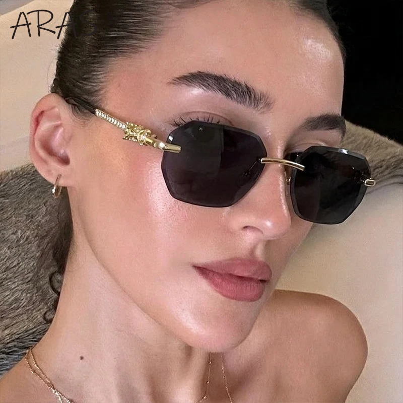 Photochromic Rimless Sunglasses Women 2026 Luxury Designer Retro Polygon Rhinestone Leopard Head Sun Glasses Y2K Fashion Eyewear
Photochromic Rimless Sunglasses Women 2026 Luxury Designer Retro Polygon Rhinestone Leopard Head Sun Glasses Y2K Fashion Eyewear