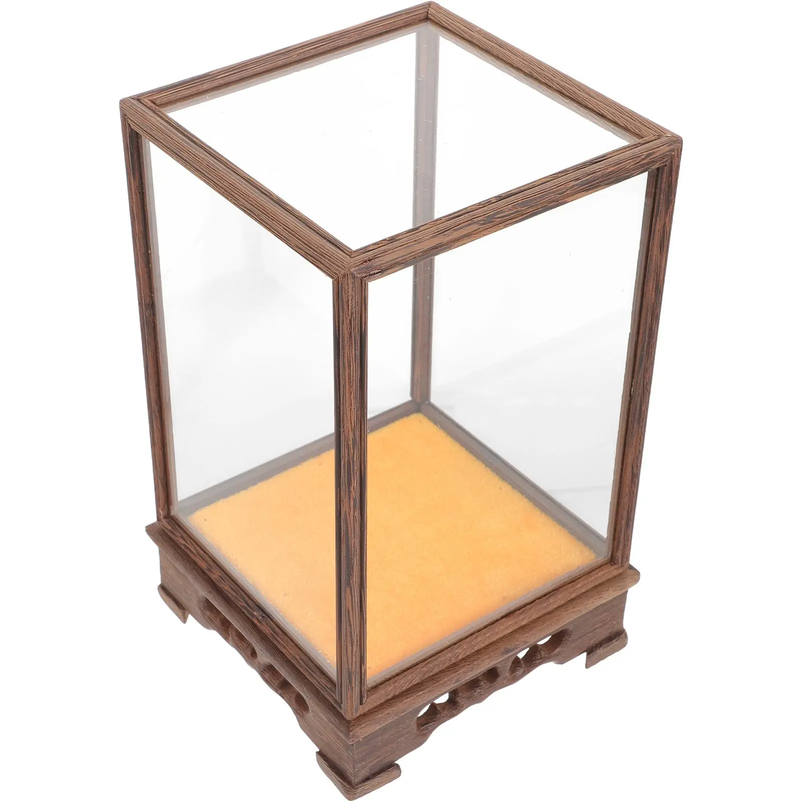 Wooden Glass Cover 12x12x17cm Buddha Statue Display Case Dustproof Box Living Room Bedroom Study Collectibles Storage Home Model 
Wooden Glass Cover 12x12x17cm Buddha Statue Display Case Dustproof Box Living Room Bedroom Study Collectibles Storage Home Model