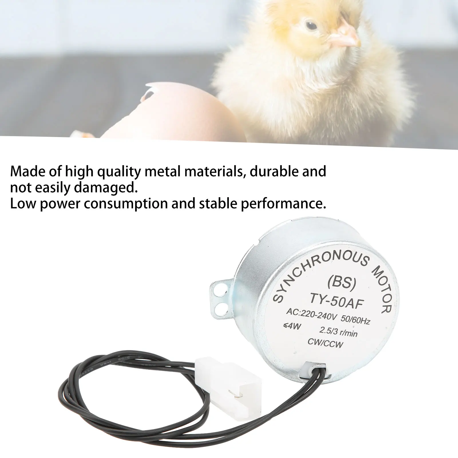 Automatic Incubator Motor Automatic Incubator Motor CW / CCW Dual Mode Low Speed Egg Turning Mini Incubator Equipment
Automatic Incubator Motor Automatic Incubator Motor CW / CCW Dual Mode Low Speed Egg Turning Mini Incubator Equipment