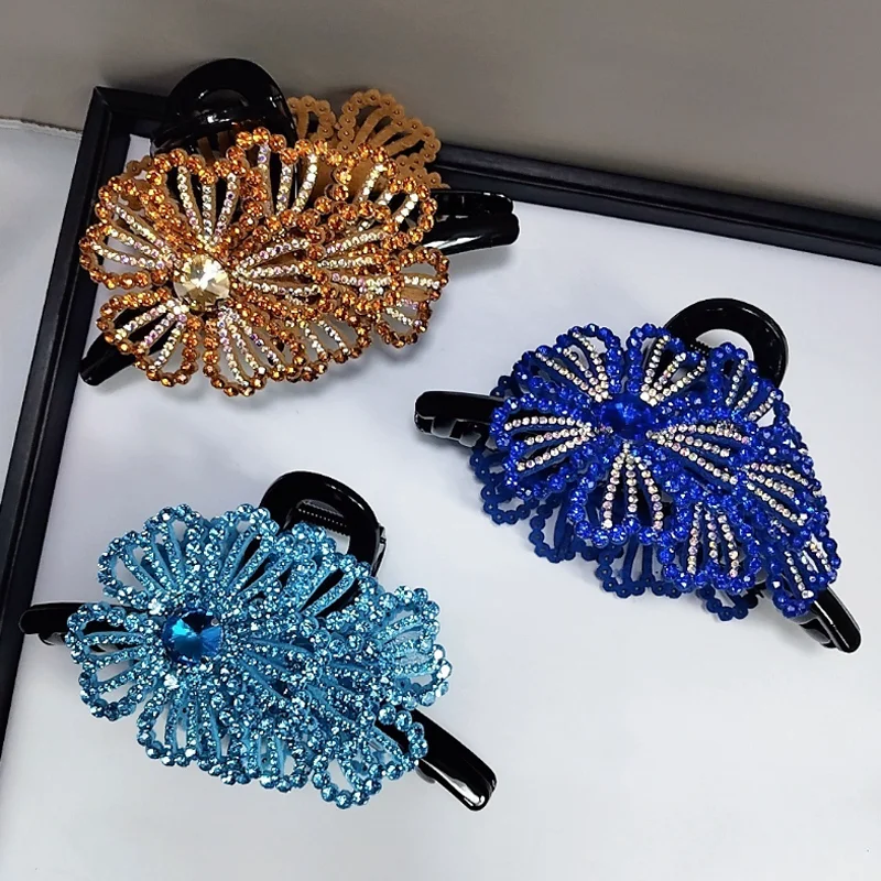 Korean Bright Diamond Flower Hair Claws Headband Back Head Large Size Shark Clip Versatile Hair Clips Hair accessory
Korean Bright Diamond Flower Hair Claws Headband Back Head Large Size Shark Clip Versatile Hair Clips Hair accessory