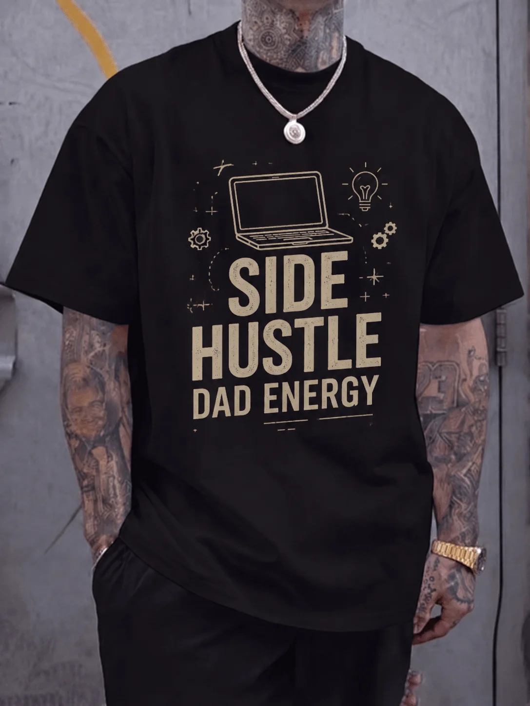 Men Graphic t Shirt Short Sleeve Classic Fit Vintage Distressed Side Hustle Dad Energy Laptop Graphic Print Streetwear Outdoor
Men Graphic t Shirt Short Sleeve Classic Fit Vintage Distressed Side Hustle Dad Energy Laptop Graphic Print Streetwear Outdoor