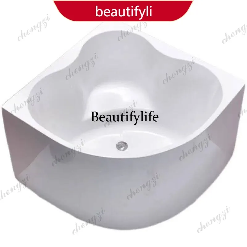 02A Free-standing acrylic small apartment triangular bathtub mini fan simple bathtub deep bubble
02A Free-standing acrylic small apartment triangular bathtub mini fan simple bathtub deep bubble