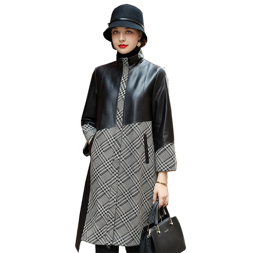 Genuine Sheepskin Leather Suede Coat Spring Summer Women Outerwear Overcoat LF2313BM
Genuine Sheepskin Leather Suede Coat Spring Summer Women Outerwear Overcoat LF2313BM