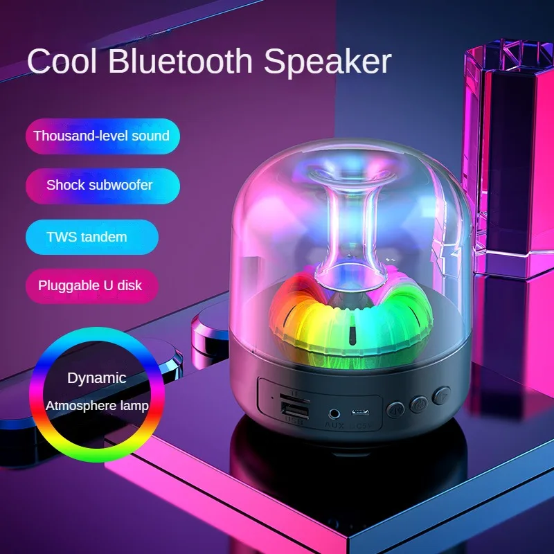 RGB Cool Lighting Беспроводной Bluetooth-динамик Внутренний и наружный стереофонический портативный высококачественный динамик
RGB Cool Lighting Беспроводной Bluetooth-динамик Внутренний и наружный стереофонический портативный высококачественный динамик
