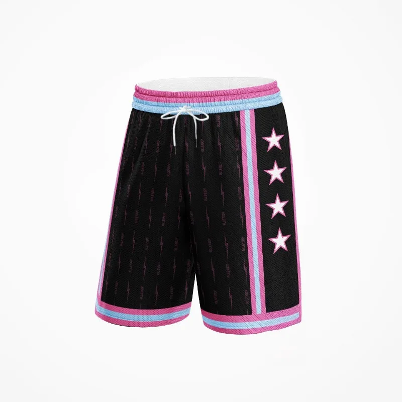 Side Four-star Striped Basketball Shorts for Men and Women, Breathable Quick Drying Loose Five Point Sports Shorts
Side Four-star Striped Basketball Shorts for Men and Women, Breathable Quick Drying Loose Five Point Sports Shorts