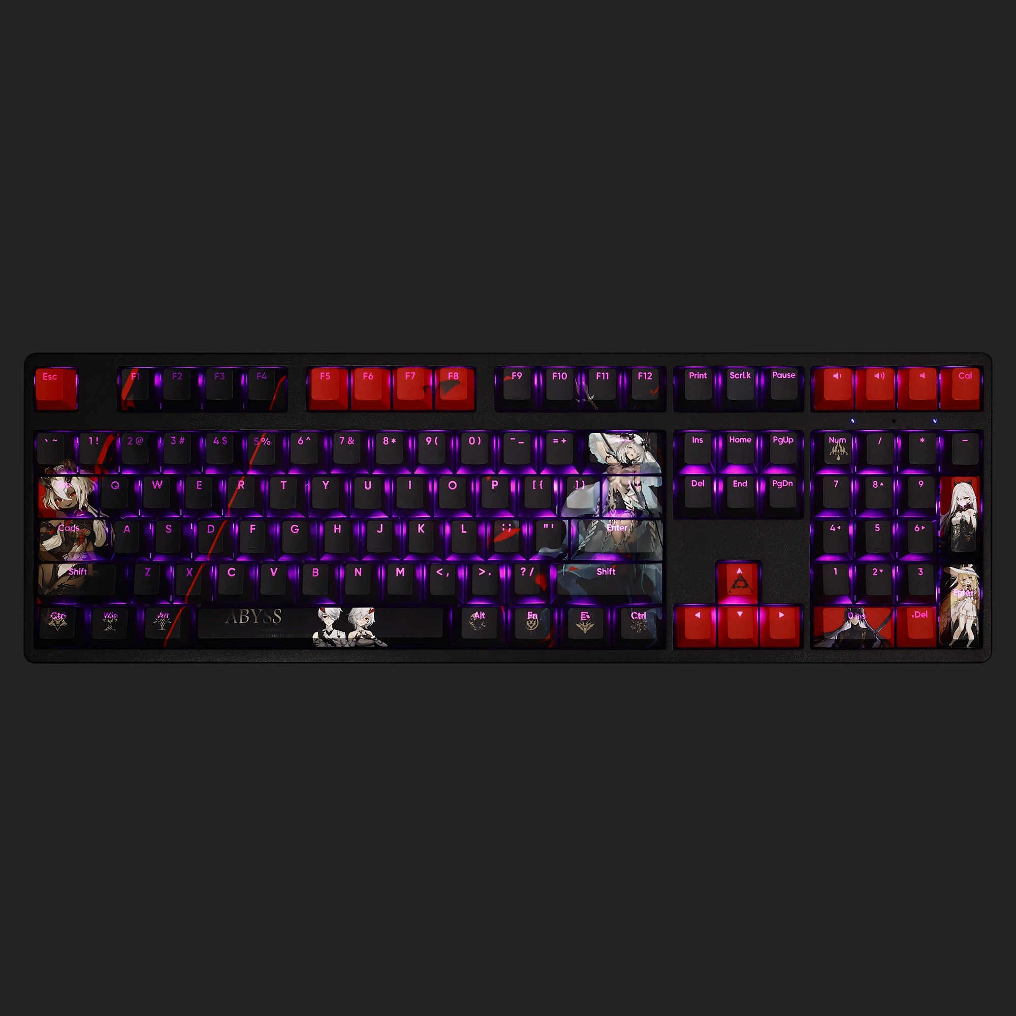 108 клавиш/набор Duet Night Abyss PBT Cherry Profile, колпачки для клавиш в стиле аниме для девочек, переключатель MX для механической клавиатуры, сделай сам, на заказ
108 клавиш/набор Duet Night Abyss PBT Cherry Profile, колпачки для клавиш в стиле аниме для девочек, переключатель MX для механической клавиатуры, сделай сам, на заказ