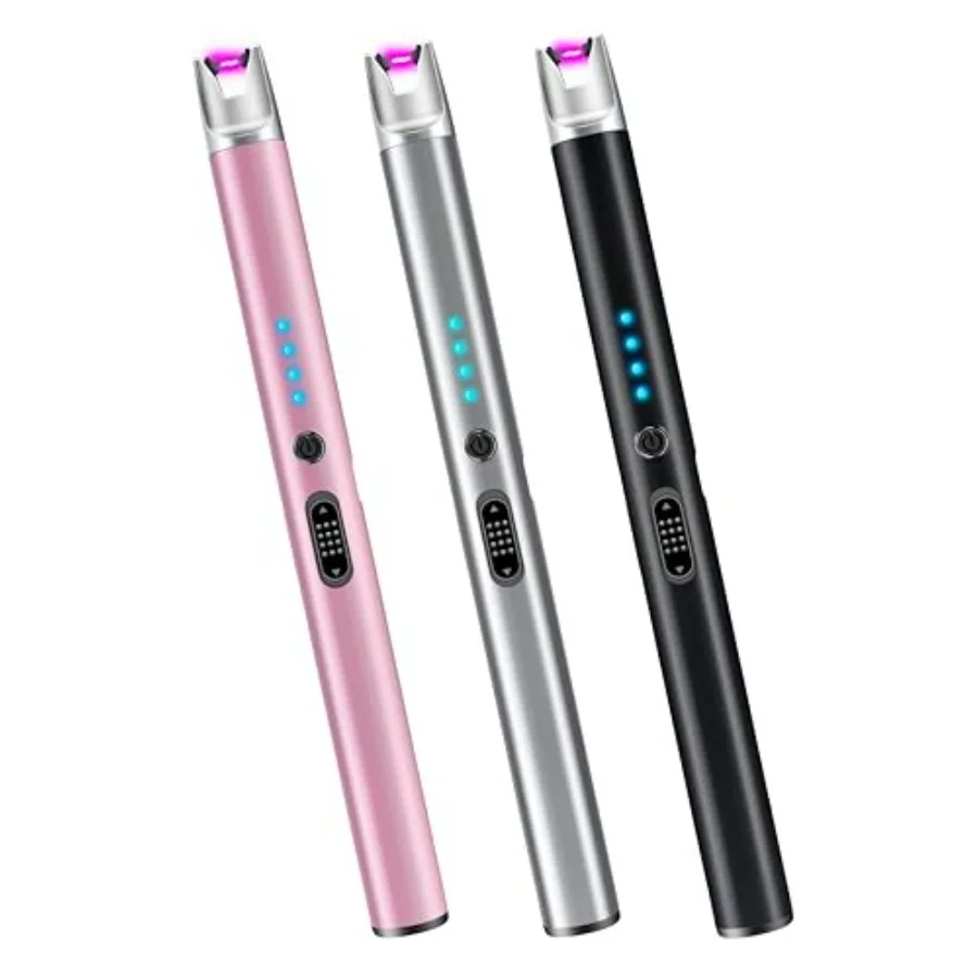 Pack Electric Candle Lighter Rechargeable USB Lighters Flameless Windproof Plasma Arc Lighters with Safety Lock Long Lighter fo
Pack Electric Candle Lighter Rechargeable USB Lighters Flameless Windproof Plasma Arc Lighters with Safety Lock Long Lighter fo