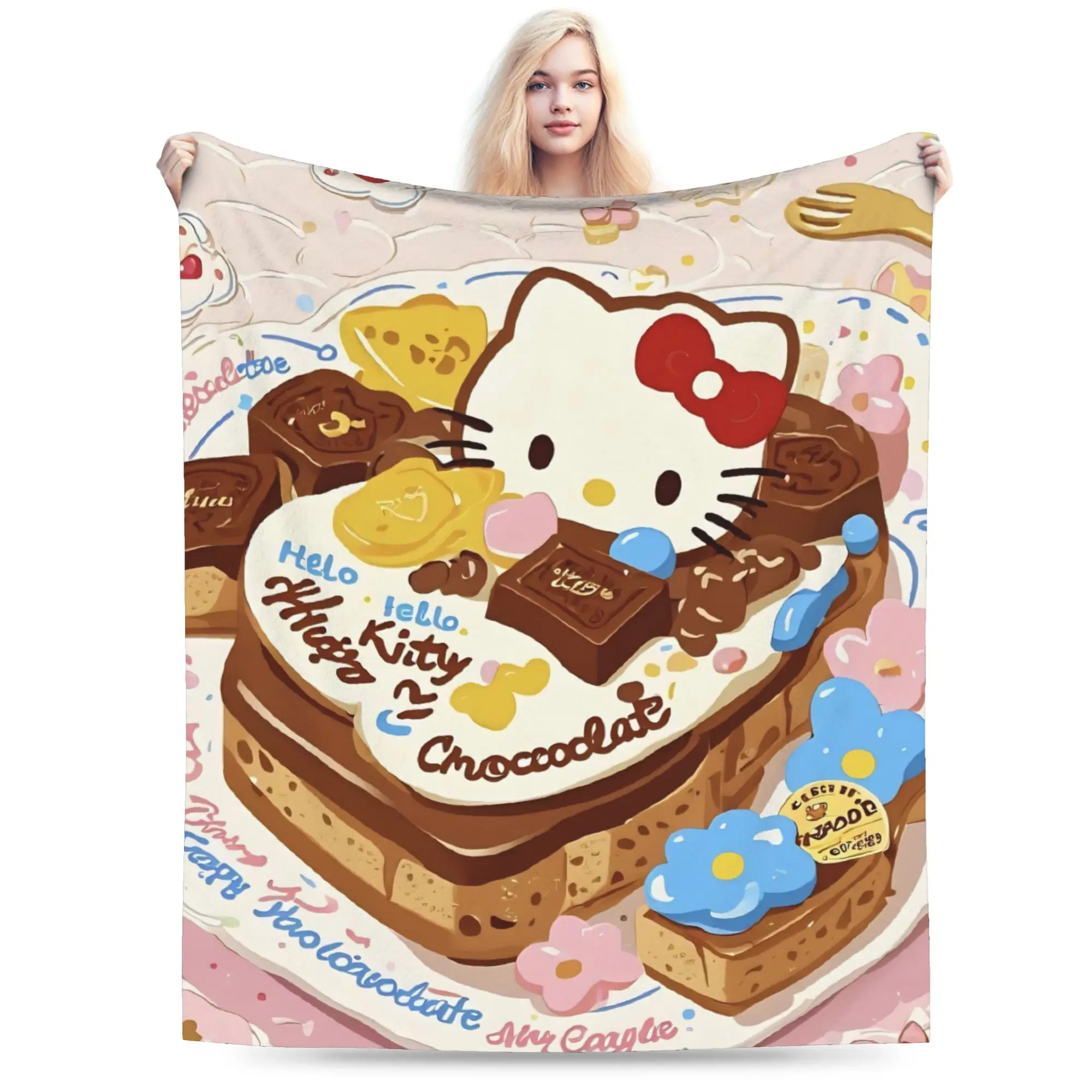 Hello Kitty Cartoon Blankets Fleece Spring Autumn Breathable Super Warm Throw Blankets for Bed Outdoor Quilt
Hello Kitty Cartoon Blankets Fleece Spring Autumn Breathable Super Warm Throw Blankets for Bed Outdoor Quilt
