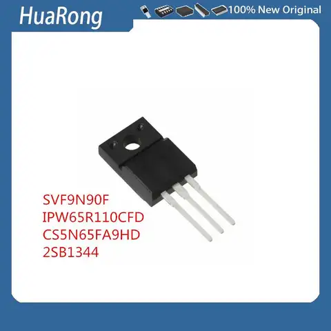 10Pcs/Lot     SVF9N90F    9N90   IPW65R110CFD   CS5N65FA9HD  2SB1344   TO-220F