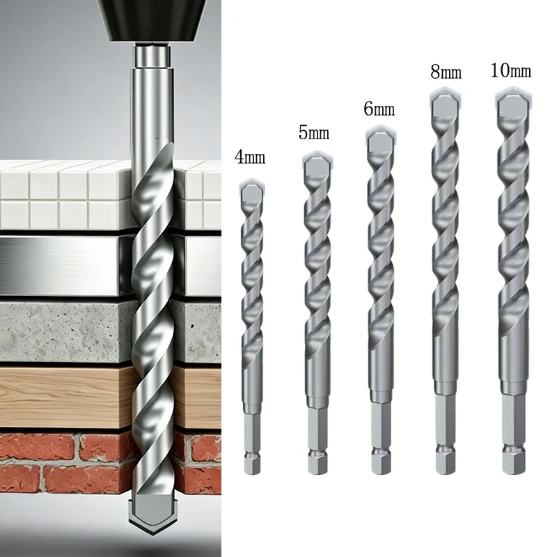 1/5PCS 4-10mm Carbide Hex Shank Masonry Drill Bit For Concrete Marble Power Tool Accessories For Tile Wall Drilling Drill
1/5PCS 4-10mm Carbide Hex Shank Masonry Drill Bit For Concrete Marble Power Tool Accessories For Tile Wall Drilling Drill