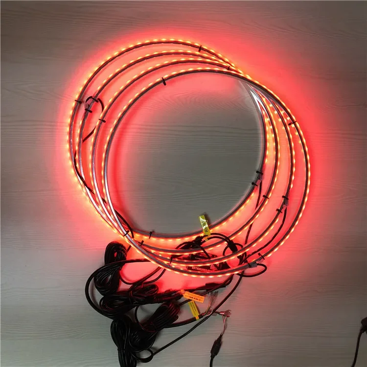 App Controlled Dream Chasing Color Flow Illuminated LED Wheel Ring Lights LED Car Tire Lights
App Controlled Dream Chasing Color Flow Illuminated LED Wheel Ring Lights LED Car Tire Lights