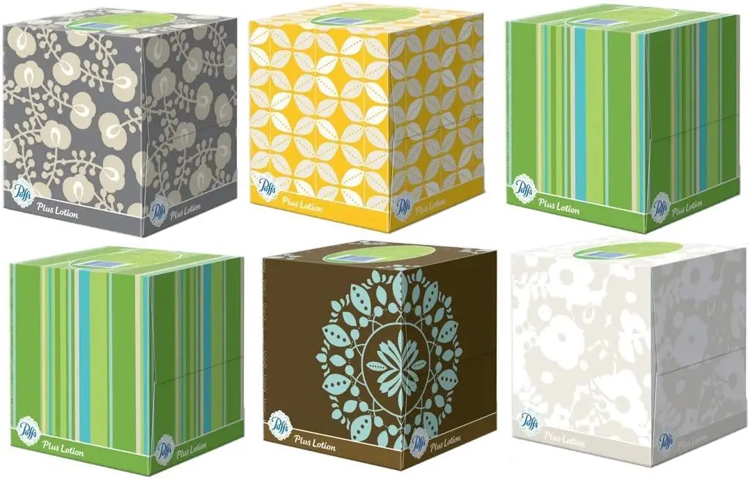 Puffs Plus Lotion Facial Tissues, Cube, 6 Boxes (56 Count Each)
Puffs Plus Lotion Facial Tissues, Cube, 6 Boxes (56 Count Each)