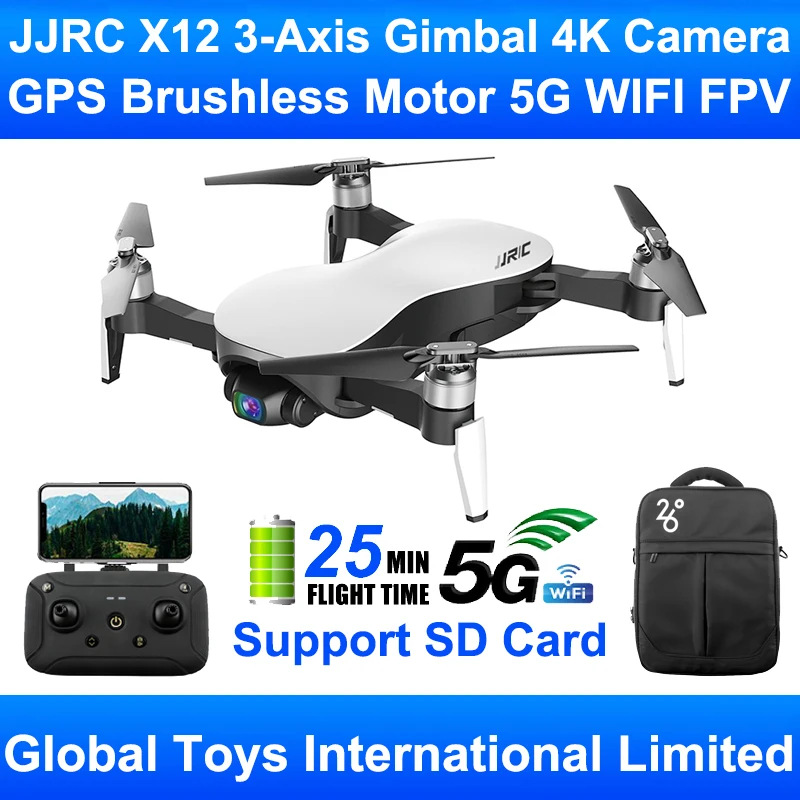 JJRC X12 С 4K Ultra HD профессиональная 3-осевая Карданная камера дальность 1,2 км фото Wi-Fi FPV GPS бесщеточный двигатель Радиоуправляемый Дрон Квадрокоптер 
JJRC X12 С 4K Ultra HD профессиональная 3-осевая Карданная камера дальность 1,2 км фото Wi-Fi FPV GPS бесщеточный двигатель Радиоуправляемый Дрон Квадрокоптер