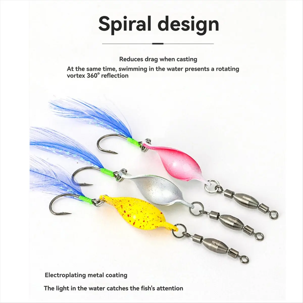 (ABYM) 10Pcs Fishing Metal Spinners Lures with Feather Hook 3g Spinnerbaits Wobbler Jigging Spoon Lures Spinning Twisted Blades
(ABYM) 10Pcs Fishing Metal Spinners Lures with Feather Hook 3g Spinnerbaits Wobbler Jigging Spoon Lures Spinning Twisted Blades