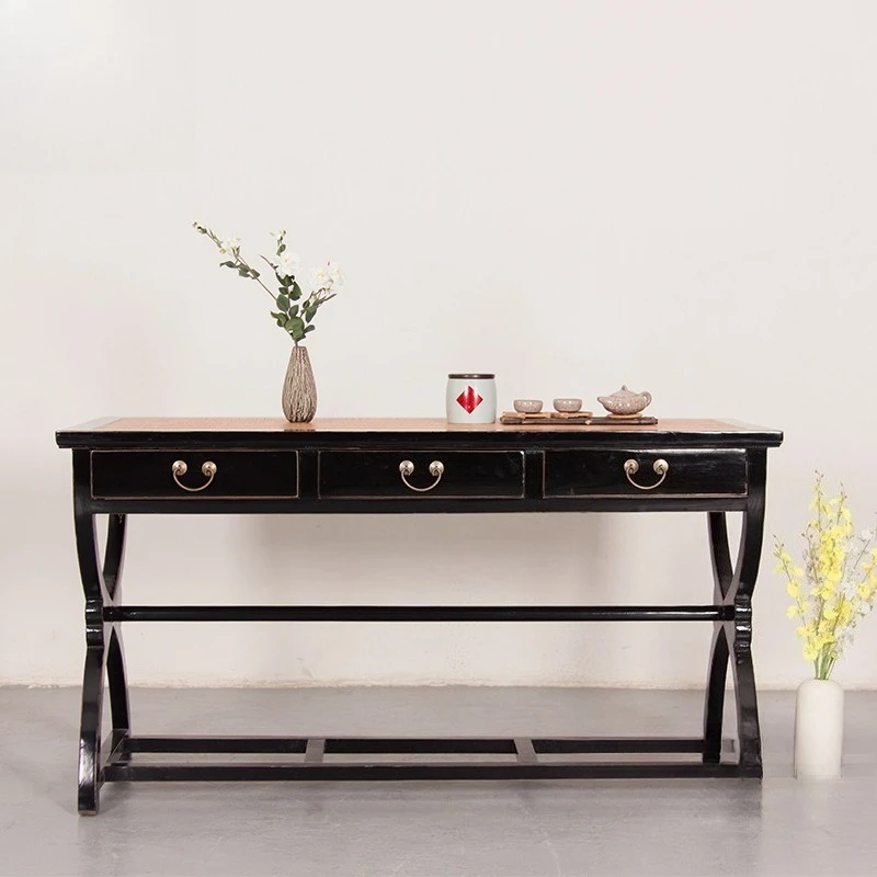 Chinese old elm desk book case antique painting case solid wood retro with pumping desk cross legs antique home pants
Chinese old elm desk book case antique painting case solid wood retro with pumping desk cross legs antique home pants