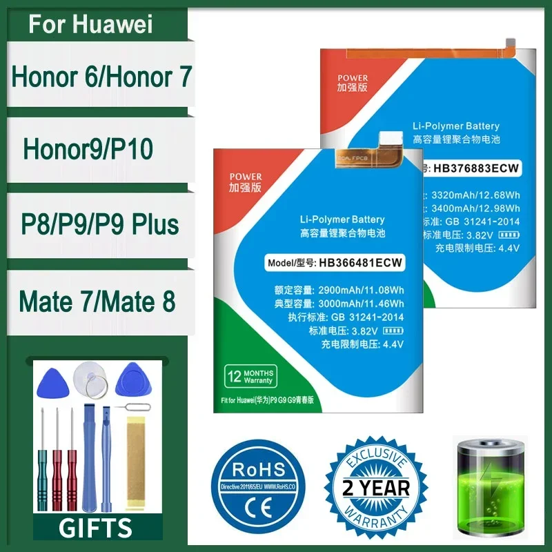 XDOU Battery For Huawei Honor 10 9 8 Lite Pro Mate 7 8 P8 P9 Plus P10 Mate7 Mate8 Replacement Mobile Phone Bateria + Free Tools
XDOU Battery For Huawei Honor 10 9 8 Lite Pro Mate 7 8 P8 P9 Plus P10 Mate7 Mate8 Replacement Mobile Phone Bateria + Free Tools