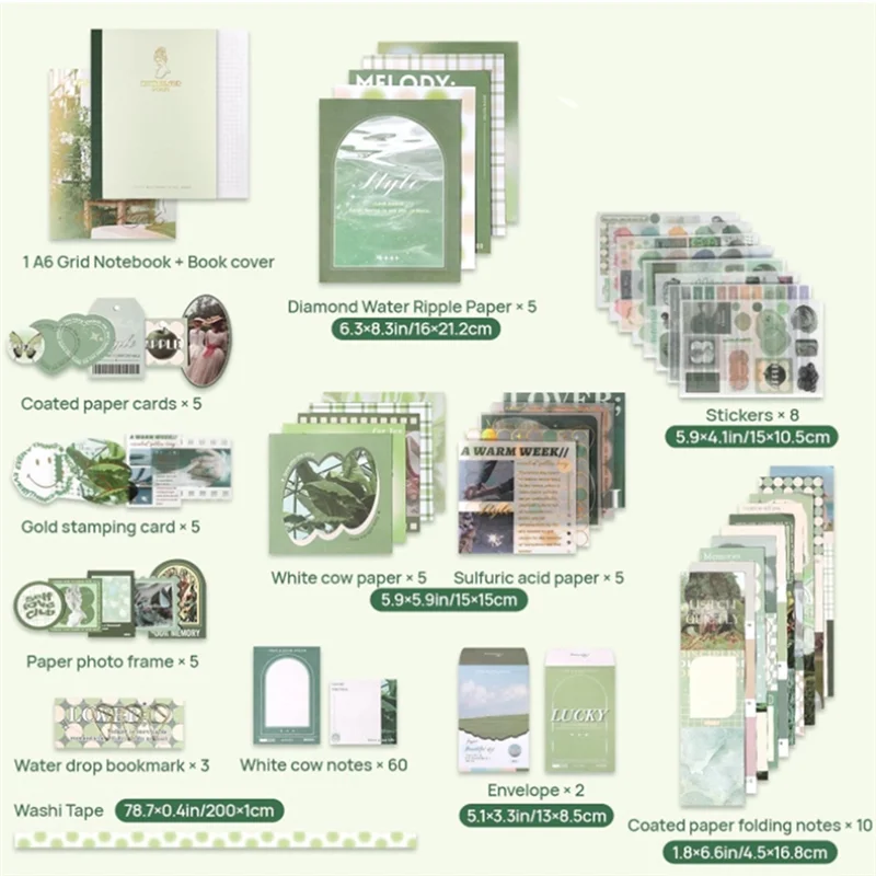 Scrapbook Photo Album Supplies Kit, Aesthetic Vintage Junk Journal Large Scrapbooking Paper, Sticker Pack,Mist Island-BAAX
Scrapbook Photo Album Supplies Kit, Aesthetic Vintage Junk Journal Large Scrapbooking Paper, Sticker Pack,Mist Island-BAAX