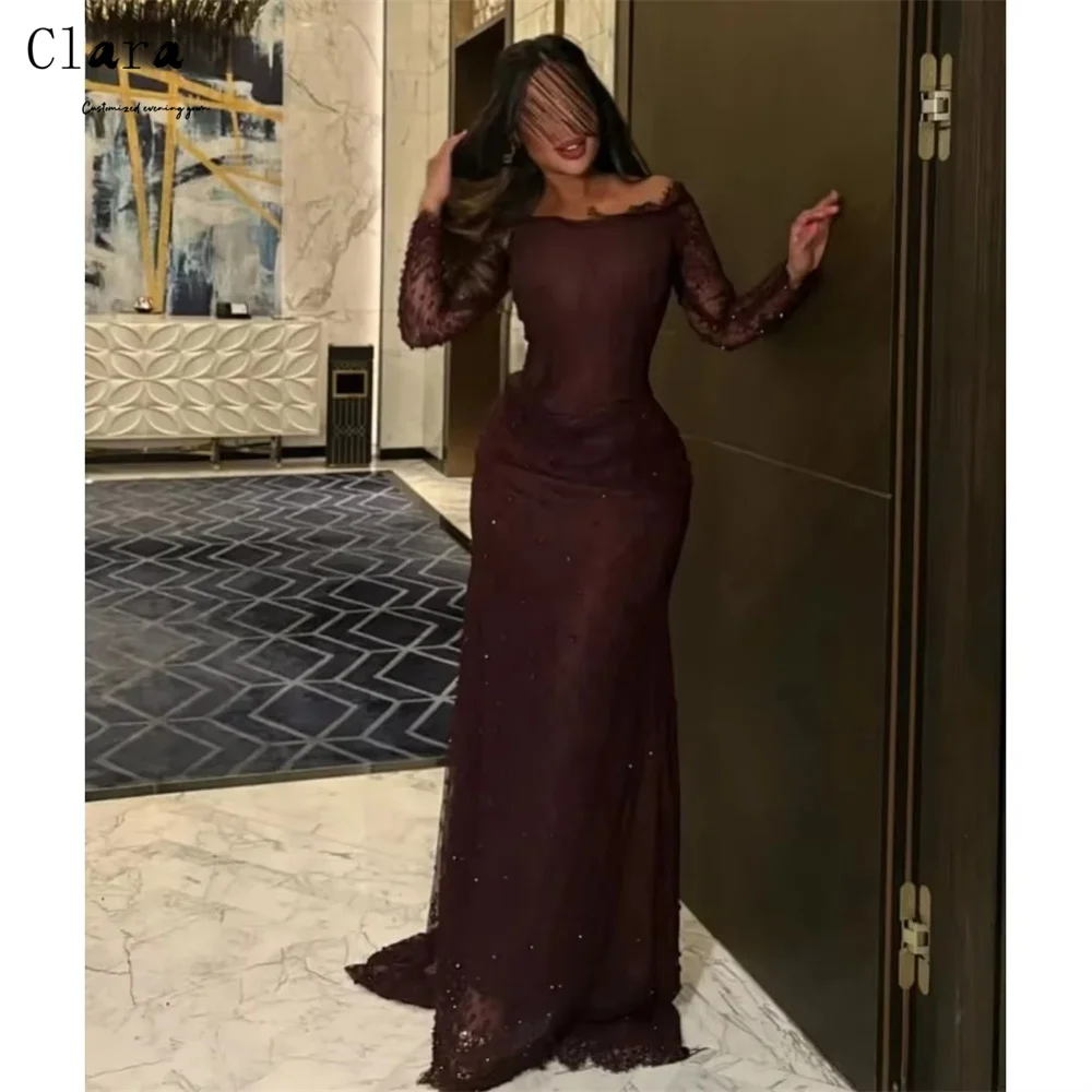 Clara Custom Brown Lace Fishtail Off-shoulder Long Elegant Evening Party Dresses for Luxury Party Prom Dresses 2026 Luxury Prom
Clara Custom Brown Lace Fishtail Off-shoulder Long Elegant Evening Party Dresses for Luxury Party Prom Dresses 2026 Luxury Prom