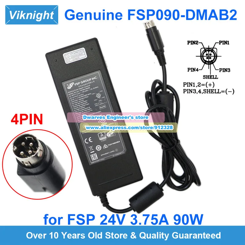 Genuine 90W 24V 3.75A Ac Adapter FSP090-DMAB2 Laptop Charger 9NA0901311 Round With 4 Pins Power Supply
Genuine 90W 24V 3.75A Ac Adapter FSP090-DMAB2 Laptop Charger 9NA0901311 Round With 4 Pins Power Supply