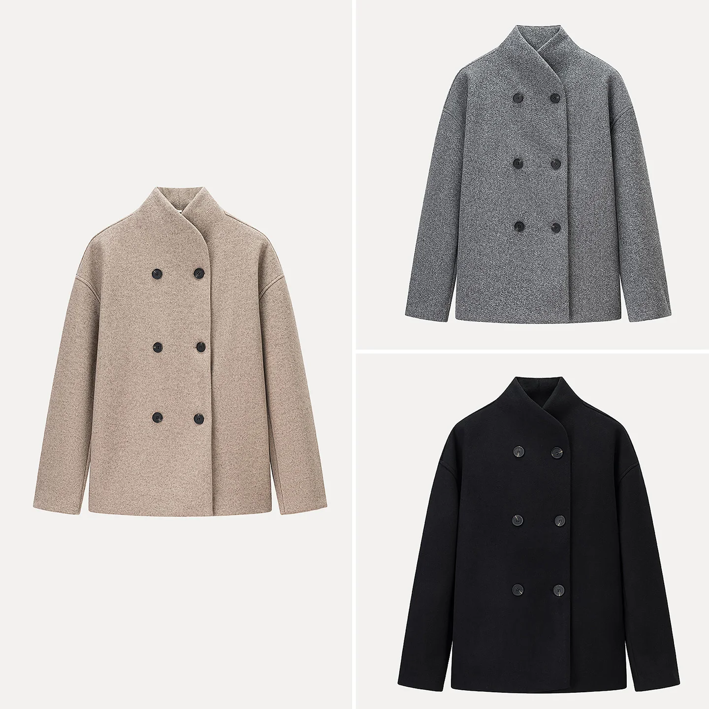 Women's Faionable Double-Color Loose Woolen Coat Commute Friendly Versatile Sle Z Brand Straight Cut Long Sve
Women's Faionable Double-Color Loose Woolen Coat Commute Friendly Versatile Sle Z Brand Straight Cut Long Sve