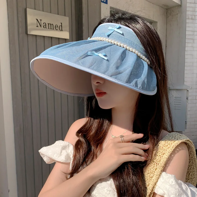5 Colours Summer Sun Hat Women's Pearl Bow Sun Hat Large Brim Korean Fashion Hollow Top Sun Hat Beach Decorative Hat
5 Colours Summer Sun Hat Women's Pearl Bow Sun Hat Large Brim Korean Fashion Hollow Top Sun Hat Beach Decorative Hat