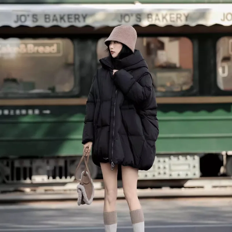 Warm Women's Winter Coat White Duck Down Hooded Thick Warm Oversize Puffer Coat Korean Version of Loose Leisure Outerwear
Warm Women's Winter Coat White Duck Down Hooded Thick Warm Oversize Puffer Coat Korean Version of Loose Leisure Outerwear