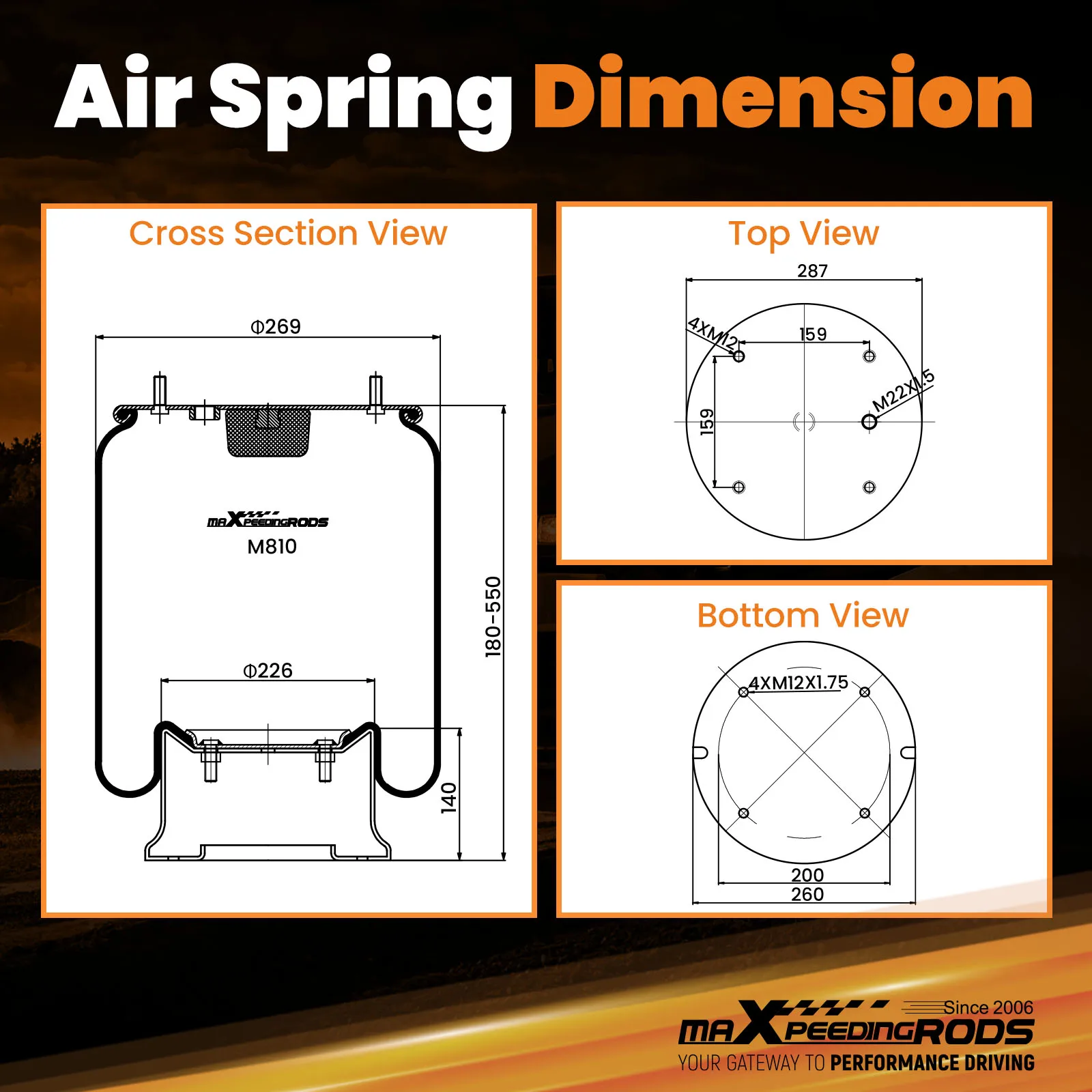 2x Air Suspension Spring Bags For Firestone W01-M58-8775 for Goodyear 1R14716
2x Air Suspension Spring Bags For Firestone W01-M58-8775 for Goodyear 1R14716